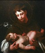 Bernardo Strozzi Saint Antony of Padua holding Baby Jesus oil on canvas